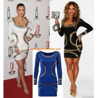 Hot Long Sleeves Bodycon Dress In The Style Of Kim Kardashian And Beyonce
