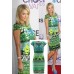 Gorgeous Celebrity Inspired Green Bow Print Bodycon Dress In The Style Of Paris Hilton