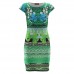 Gorgeous Celebrity Inspired Green Bow Print Bodycon Dress In The Style Of Paris Hilton