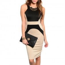Katt Taupe Black Dress
