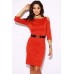 Pencil Rust Red Cold Shoulder Belt 