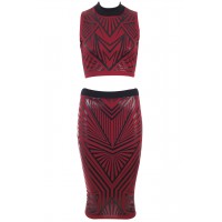 J-Lo Aztec Printed Two Piece Suit