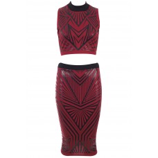 J-Lo Aztec Printed Two Piece Suit