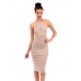 Glam Solid Keyhold Dress
