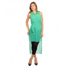 High-Low Green Dress