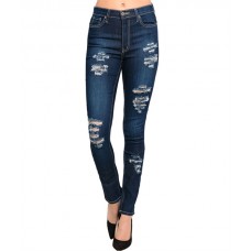 Ket High-Waisted Dark Blue Denim Skinny Jeans