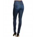 Ket High-Waisted Dark Blue Denim Skinny Jeans