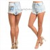 Light Blue High-Waisted Denim Cutoff Shorts Light Blue High-Waisted Denim Cutoff Shorts