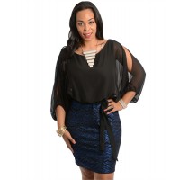 Black Royal Blue Dress Black Royal Blue Dress