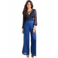 Royal Black Lace Romper