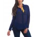 Blue Contrast Layered shirt